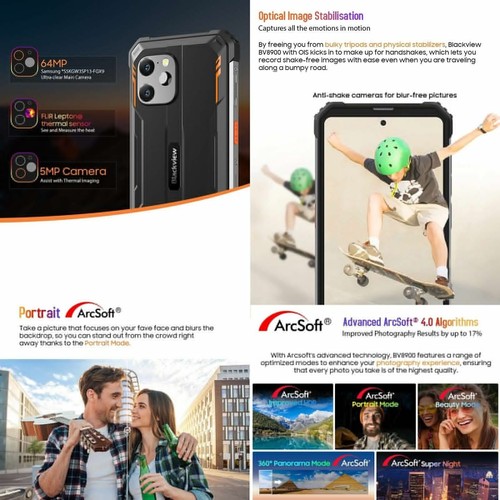 Thermal Imaging Camera Rugged Smartphone 16GB+256GB Unlocked /Blackview BV8900 - Picture 10 of 19