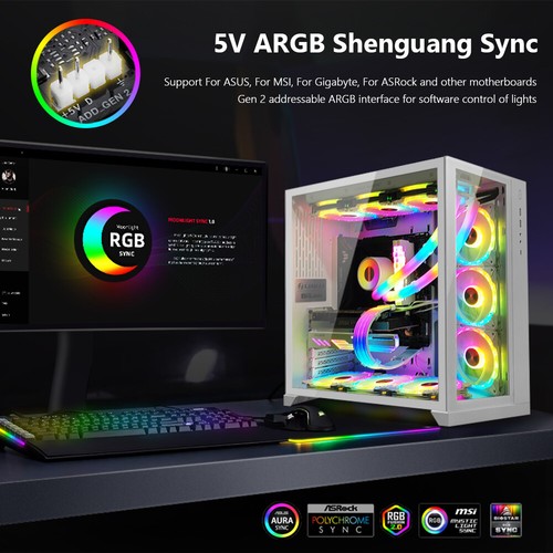 CoolMoon 2 sztuki Przewód węża Aura Sync Rury chłodzone wodą Silikonowa obudowa komputera - Zdjęcie 11 z 12