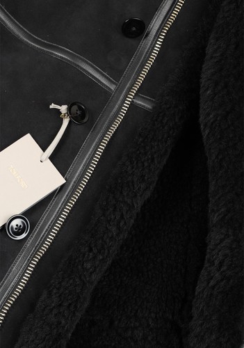 TOM FORD Black Suede Leather Shearling Bomber Jacket Coat Size 58 / 48R U.S. ... - Picture 2 of 6