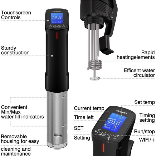 Inkbird Lebensmittelversiegelung Vakuumierer Maschine Schongarer Sous Vide Maschine - Bild 14 von 21