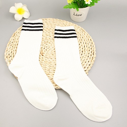 5 Pairs Women's Cotton Solid Color Breathable Wicking Stockings - Picture 9 of 11