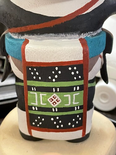 Vintage 1970er HOPI Rugan Mais Tänzer Erntemaschine 7 1/2" Kachina Puppe alles Original - Bild 9 von 12