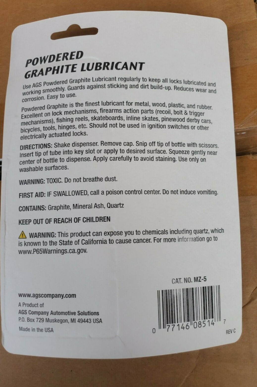 AGS Powdered Graphite Lubricant 1.13oz 2 PACK eBay