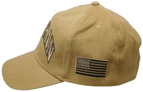 Veteran Letters Khaki Beige Cotton Adjustable Embroidered Cap Hat CP00806 - Picture 4 of 6