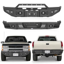 Steel Front/Rear Bumper Bar w/Led Lights for Chevrolet C/K 1500/2500 1988-1998