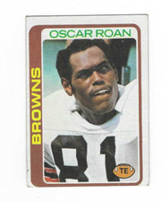 1978 TOPPS OSCAR ROAN #308 CLEVELAND BROWNS