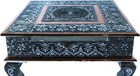 Bajath Bajot Puja Table Chowkie Coffee 12"x12" Oxidised Copper w/Drawer RRP £40