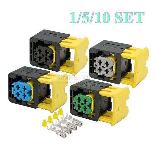 4 Wege/Pin TE HDSCS MCP Kfz Buchse Wasserdicht Stecker Neu - Bild 1 von 16