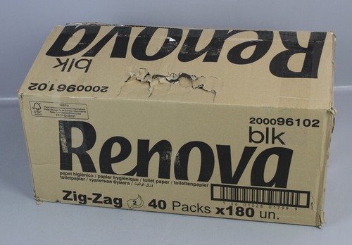 Renova Toilettenpapier Zig-Zag BLK - 7200 Blatt 2-lagig weiß WC Papier NX-RE - Bild 2 von 4