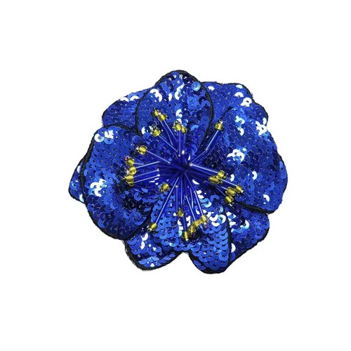 6 Stück Pailletten Patch Blume Perlen Blumen DIY Aufnähen Patches für Kleidung Jeans  - Bild 16 von 21