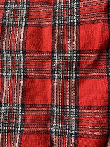 Vintage 50s Morton Karten Child Girls Coat Red Plaid Faux Fur Collar Christmas - Picture 9 of 14