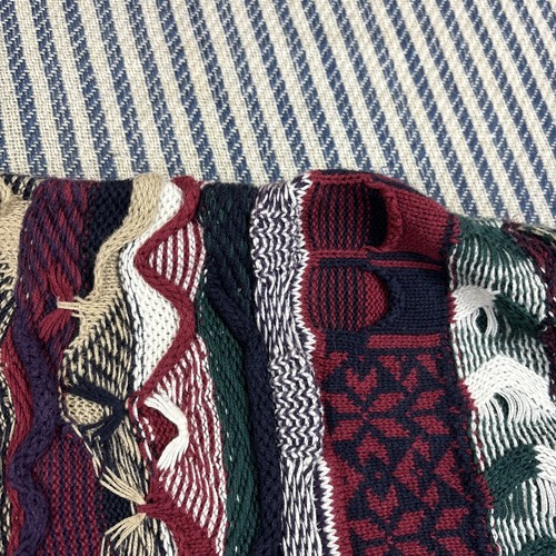 Vintage Cotton Traders 3D Strick - Herren groß mehrfarbig Coogi Stil - PtP: 26" - Bild 21 von 24