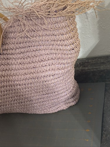 Semi-circle Straw Bag, Hand-woven Women Summer Retro Beach Tote Shoulder - Picture 8 of 9