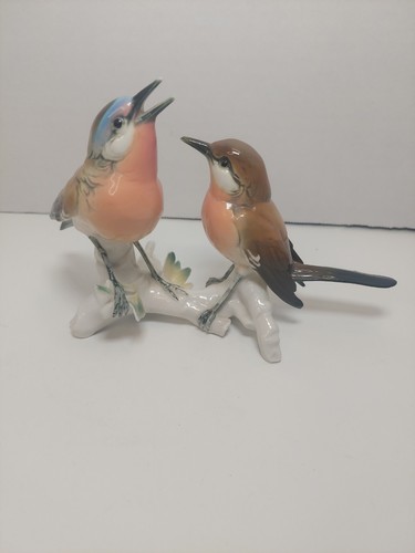 Karl Ens Germany Vintage Porcelain Figurine Statue Two Birds On A Branch - Picture 7 of 16