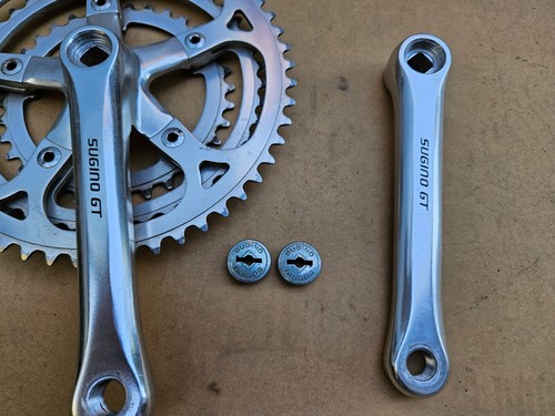 Vintage Sugino GT Mountain Touring Triple Crankset 165mm 52/44/34 low miles - Picture 2 of 16