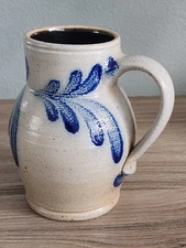 Rowe Pottery Works 1989 Salt Glazed Stoneware  Gray/blue