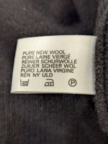 Pure 100% Lambswool Black Cardigan Sweater Scotch House Sz 44 (L, 14) Scotland - Picture 6 of 21