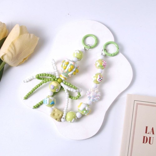 Beaded Mobile Phone Strap Colorful Phone Charm Rope Sweet Phone Lanyard - Photo 4 sur 10