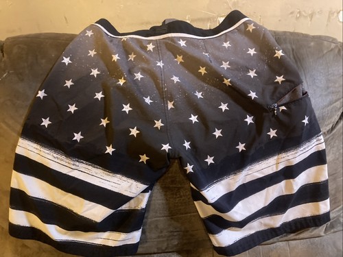 Burnside Herren Freizeit Golf Shorts Sterne und Streifen Herren Größe 32 - Bild 2 von 4