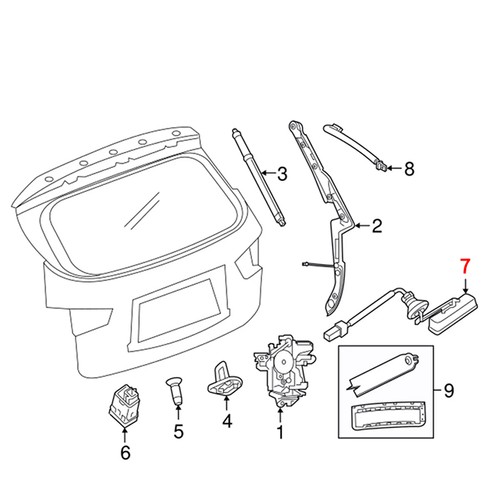Tailgate Trunk Boot Lid Switch Handle 63270-FG001 For Subaru Impreza 2008-2014 - Picture 10 of 13