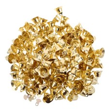 120pcs 16mm Christmas Bell Hanging Pendant DIY Bell Pendant Ornament Golden 