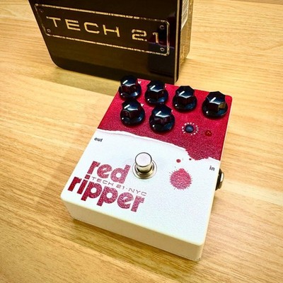 Tech 21 / Red Ripper / Drive Pedal 3-Band EQ Distortion Bass Effects Used w/box