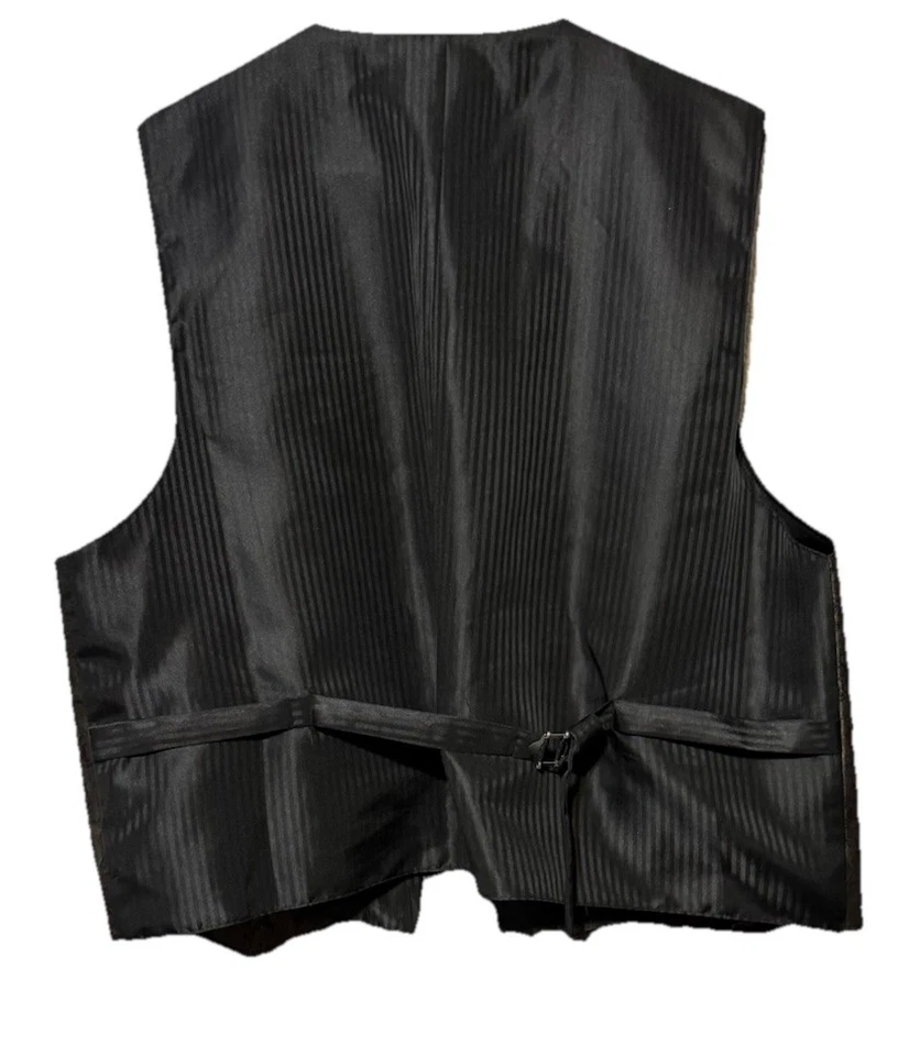 Мужская XXL SCULLY коричневый черный пейсли жилет регулируемый ремень Western ковбой винтажный - Изображение 4 из 4