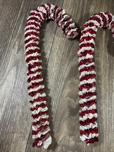 Vintage Crinkle Folie Zuckerstangen 11" hoch 3er Set - Bild 6 von 8