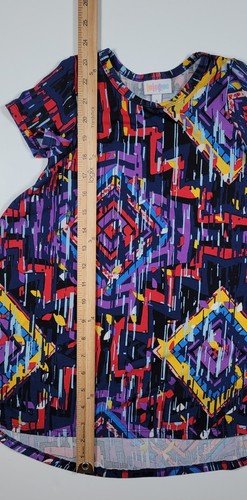 LulaRoe Mädchen Kleid Größe 4 Diamanten geometrisches Muster - Bild 3 von 4