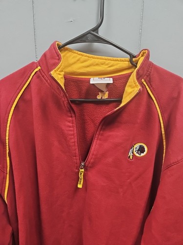Vintage Washington Red Skins Sweater Herren XL Burgund 1/4 Zip Sweatshirt Pullover - Bild 6 von 8