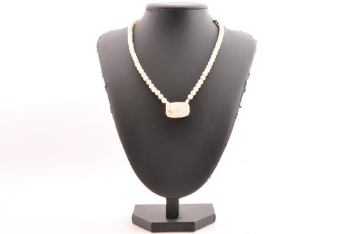 Sterling Silver angel skin coral carved "rose" Necklace (99.0ct), Certificate. - Picture 7 of 24