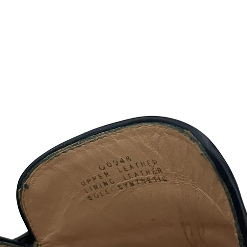 J crew Italian Leather Mules loafers slip on shoes Blue Size 9 preppy Academia - Picture 9 of 9