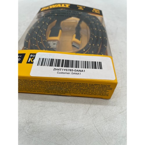 DeWalt Câble tressé renforcé 6 pieds pour USB vers USB-C - Photo 5 sur 6