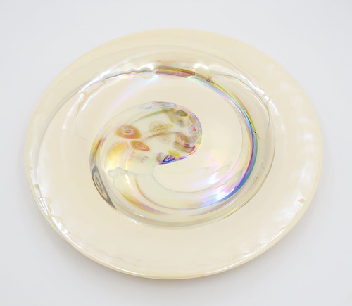 Giant Italian Murano Venezia Millefiori Cream Colored Centerpiece Plate 1990s - Picture 11 of 12
