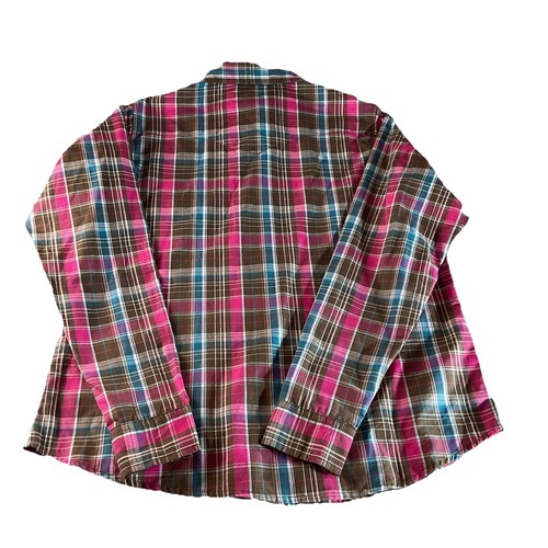 Wrangler Camicia Donna L Multicolore Check Perla Snap Manica Lunga Western Rodeo - Foto 4 di 7