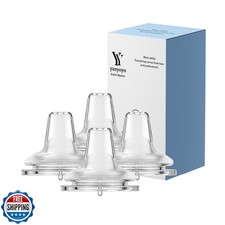 yanyoyo Sippy Spout Nipple for Wide Neck Baby Bottle, Natural Silicone Anti C
