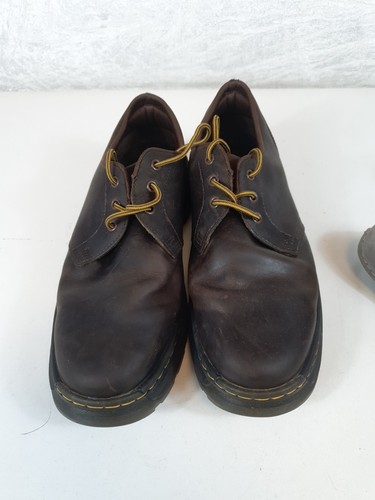 Herren Dr Martins Soft Wair Braun Komfort Fußbett Leder Schnürschuh Größe 12