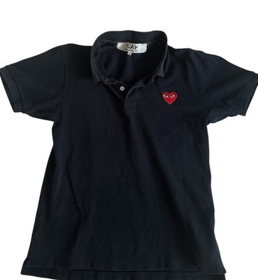 Play Comme des Garcons Polo Navy Blau Size S
