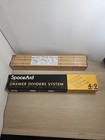 SPACE AID Bamboo Drawer Divider System with Labels 4 Dividers 9 Inserts
