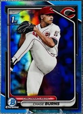 2024 Bowman Chase Burns Sky BLUE Refractor #BDC-55 Reds 1ST