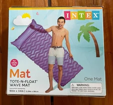 Intex Inflatable  Tote-N-Float Wave Mat,90"x34" Adult Size Dual Air Chambers