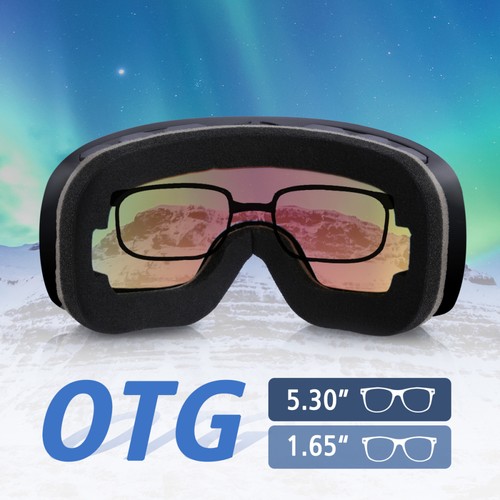 OTG Over Glasses Gafas Gafas de Esquí, Gafas de Snowboard, Antiniebla 100% Protección UV - Imagen 21 de 21