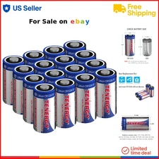 Lithium CR123A Battery 1500mAh 16-Pack for Cameras Flashlights Security High ...