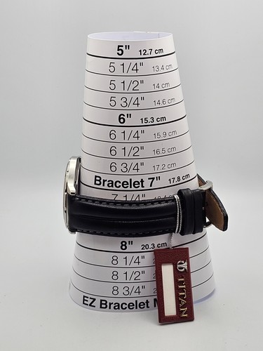 RELOJ TITAN 50M PARA HOMBRE CUARZO ANALÓGICO FECHA ACERO INOXIDABLE CORREA DE CUERO NEGRO🔥COMO NUEVO - Imagen 12 de 19