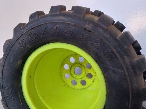 HoBao Monster Wheels & Tyres (Set of 4) 68/45 x 25 Petrol RC Car - Picture 6 of 6