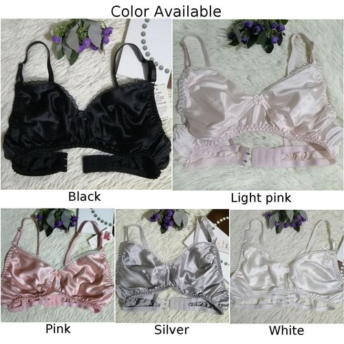 Sleep In Style With This Womens Silk Satin Thin Bra Available In Sizes - Picture 4 of 12