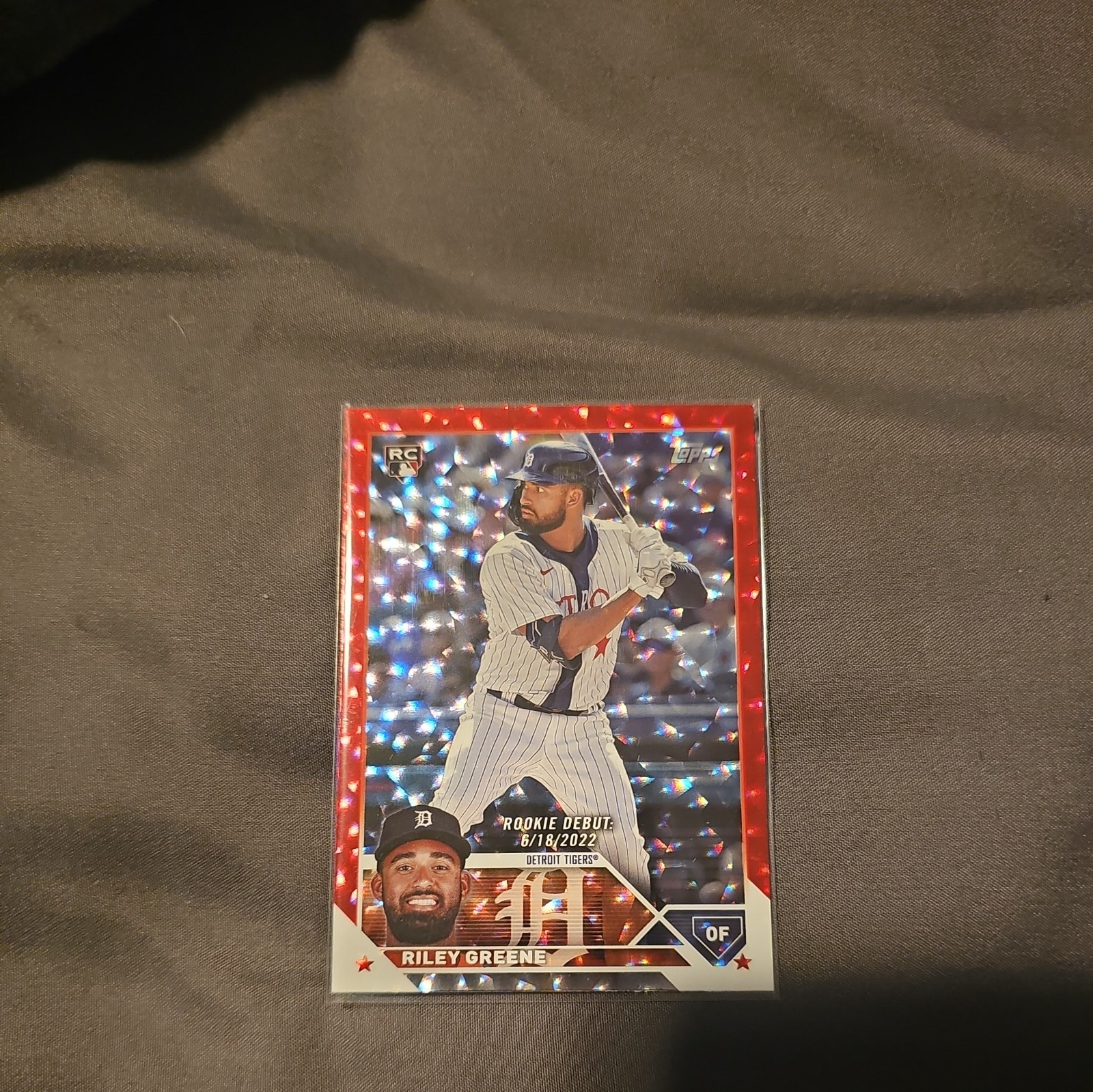 Riley Greene 2023 Topps Update Rookie Debut Red Foil 008/199 Rc #US298 Tigers