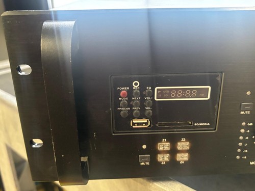 Monoprice 18802 Commercial Audio 4x120W 4ch/4Zone Mixer Matrix 100/70V-NO REMOTE - Picture 2 of 12