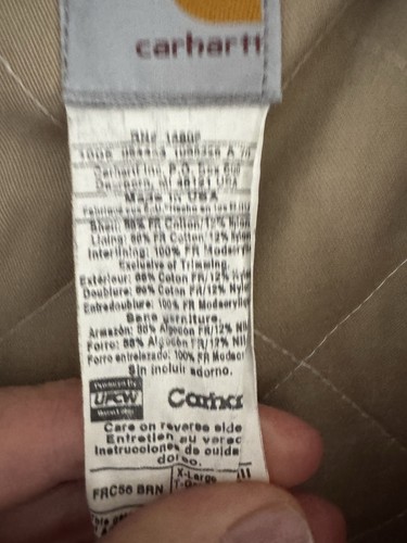 CARHARTT FR ABRIGO FORRADO DE ALTA RESISTENCIA PARA HOMBRE, ALTO XL, SUPER BONITO Y LIMPIO ESTADO - Imagen 13 de 24