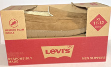 Levi's Memory Foam Insole Men's Slippers- Comfort LITE - M 11-12, XL - Tan - NEW